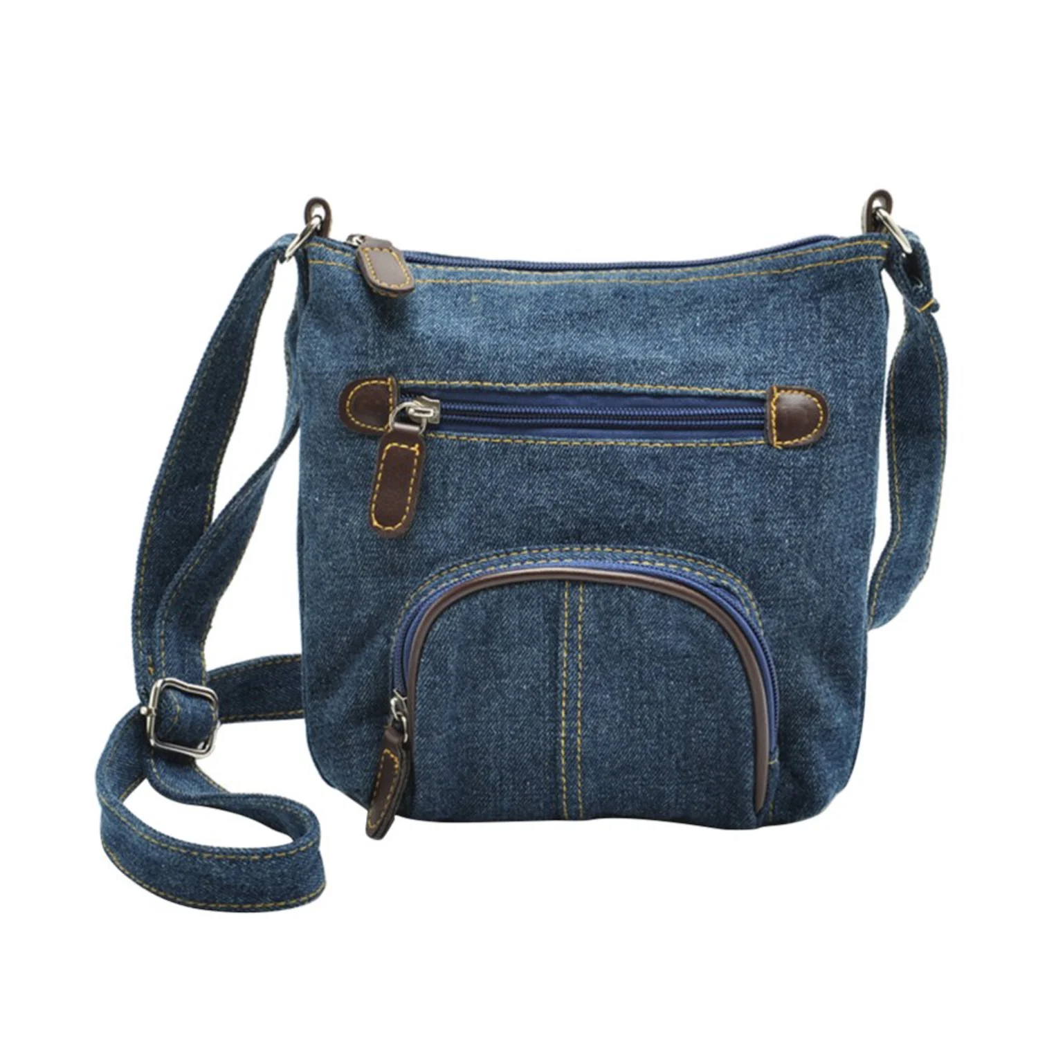 Newce Blue Denim Crossbody Bag Shoulder Bag with Front Pocket, Casual Handbag for Women - Stylish and Functional Moving boxes