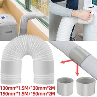 1.5/2M Portable Flexible Conditioner Exhaust Hose Tube 13/15cm Exhaust Pipe Hose Connector Interface for Mobile Air Conditioning