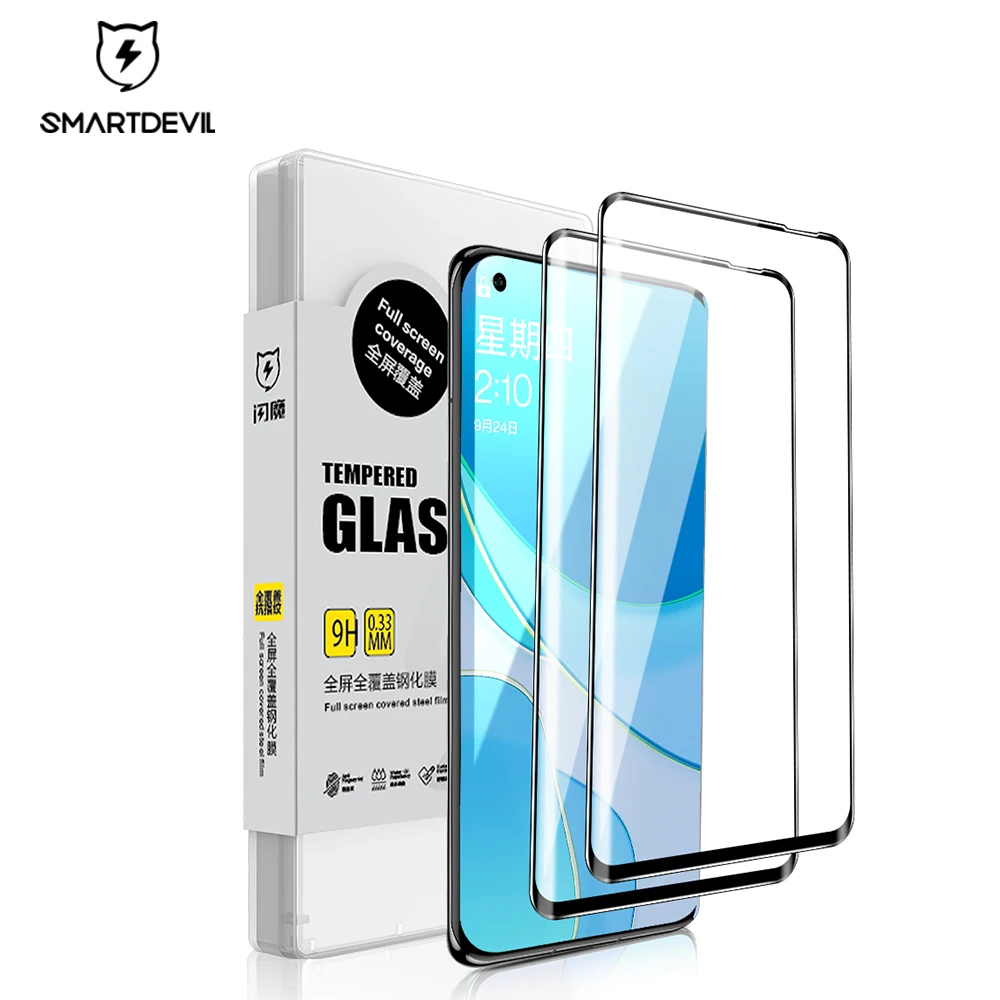 SmartDevil Screen Protector For Oneplus 9 9R Glass Full Coverag For Oneplus 9 Pro Glass HD Anti-fingerprint For One Plus