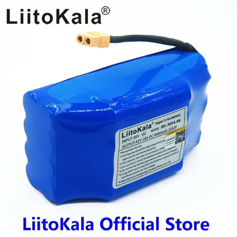 

LiitoKala 36V rechargeable li-ion battery pack 4400mah 4.4AH li-ion cell for electric self balance scooter hoverboard unicycle