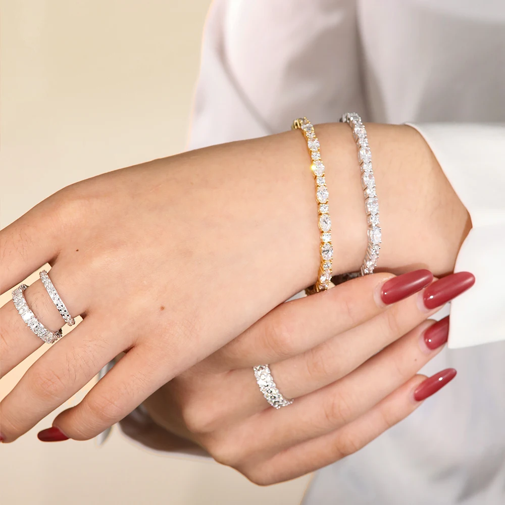 APIR Oval & Round Cut 5A Cubic Zirconia Tennis Bracelet for Women 925 Sterling Silver Daily Stackable Bracelets Fine Jewelry view 3