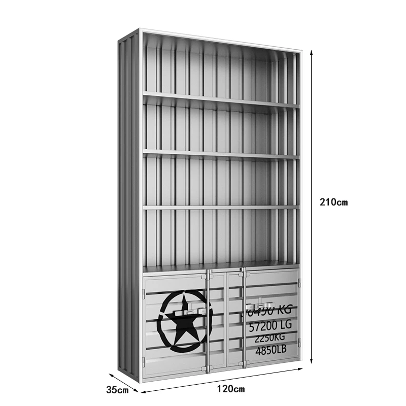 خزانة عرض على الطراز الصناعي خزانة عرض منتجات المتجر العصرية الإبداع #5