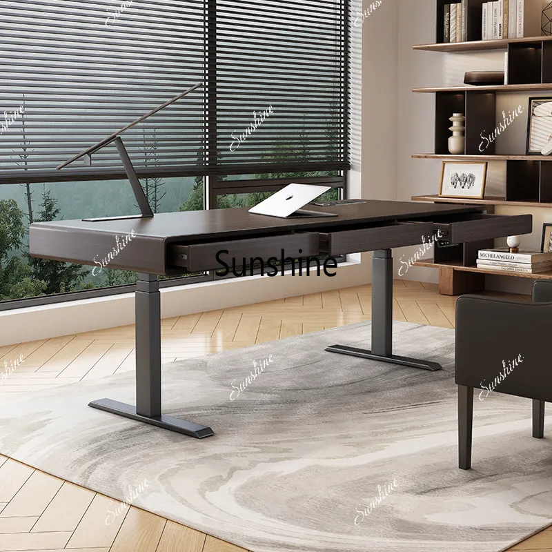 Light luxury modern home advanced sense intelligent dual motor electric table
