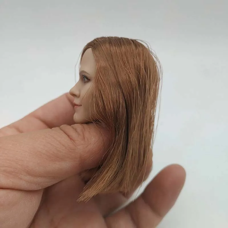 1/6 Scale  Emma Watson Head Played Short Straight Hair Girl Head Sculpt for 12in Action Figure Suntan Doll Toys