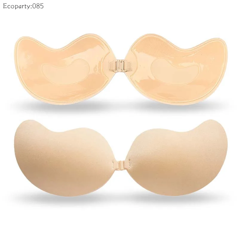 Women Invisible Push Up Bra Backless Strapless Bra Front Closure Bralette Underwear Silicone Self-Adhesive Bra Pad Accessories