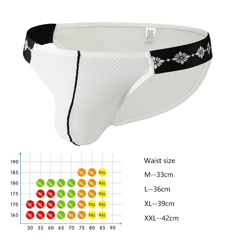 Sexy Man Briefs Low Rise Underwear Panties Men U Pouch Body Fitting Quick Dry Gay Men Jock Bikini M L XL XXL for 50-85KG Weight
