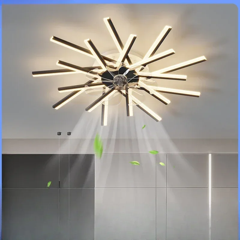 Atmospheric Living Creative Home Light Luxury Modern Minimalist Bedroom Room Ceiling Fan Lights