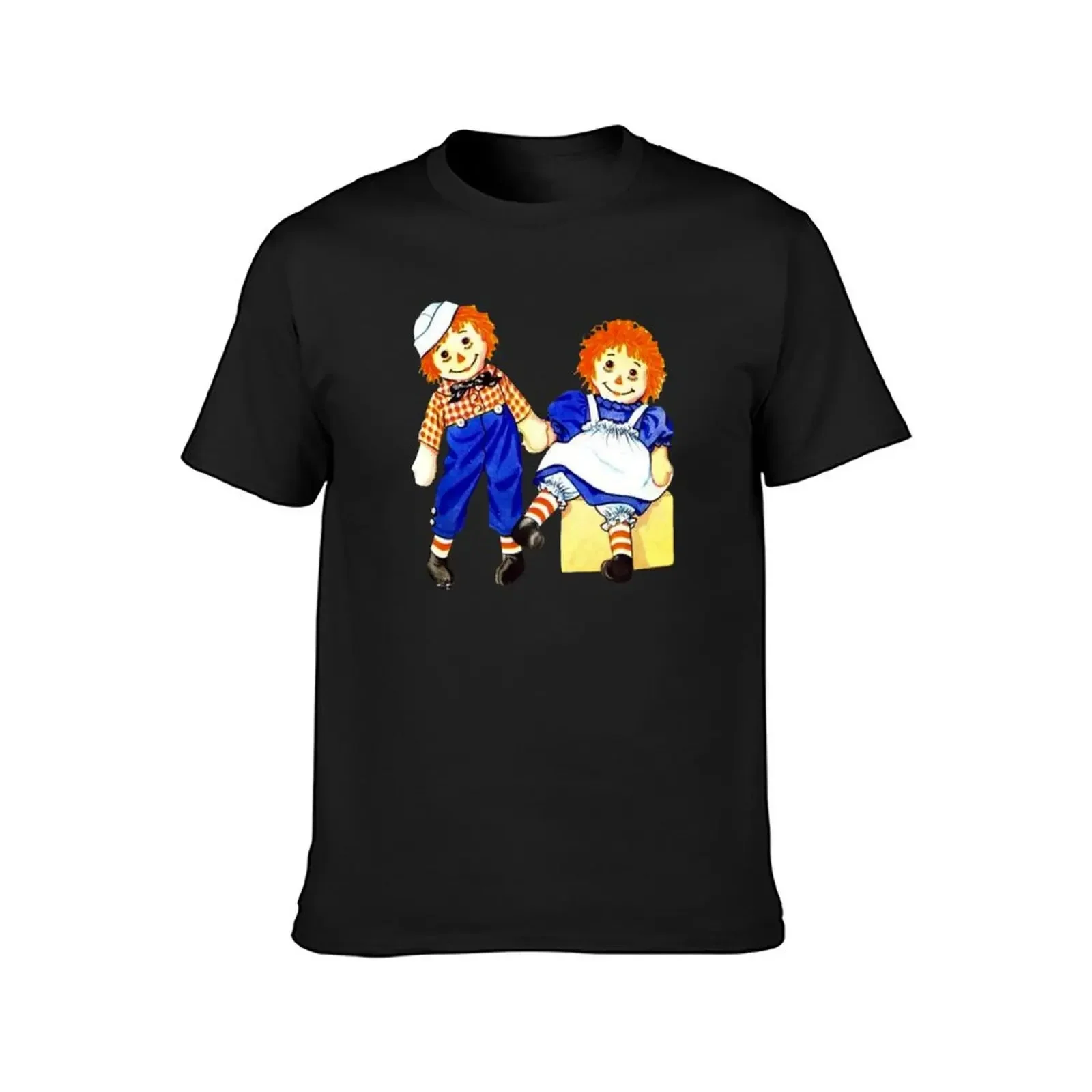 Raggedy ann and andy T-Shirt summer top oversizeds vintage customizeds men graphic t shirts