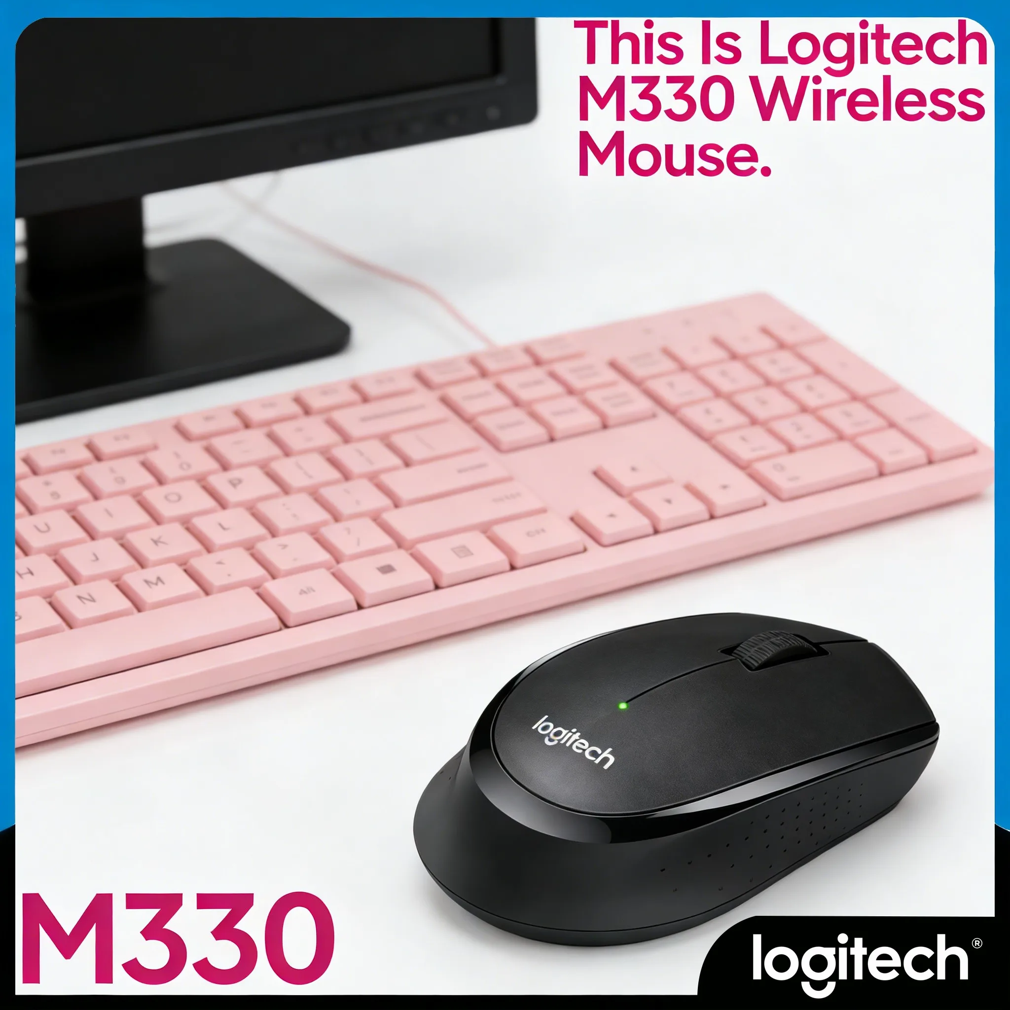 

Беспроводная мышь Logitech M330 с 24-месячным сроком службы батареи, функцией автоматического перехода в энергосберегающий режим и разрешением 1000 DPI