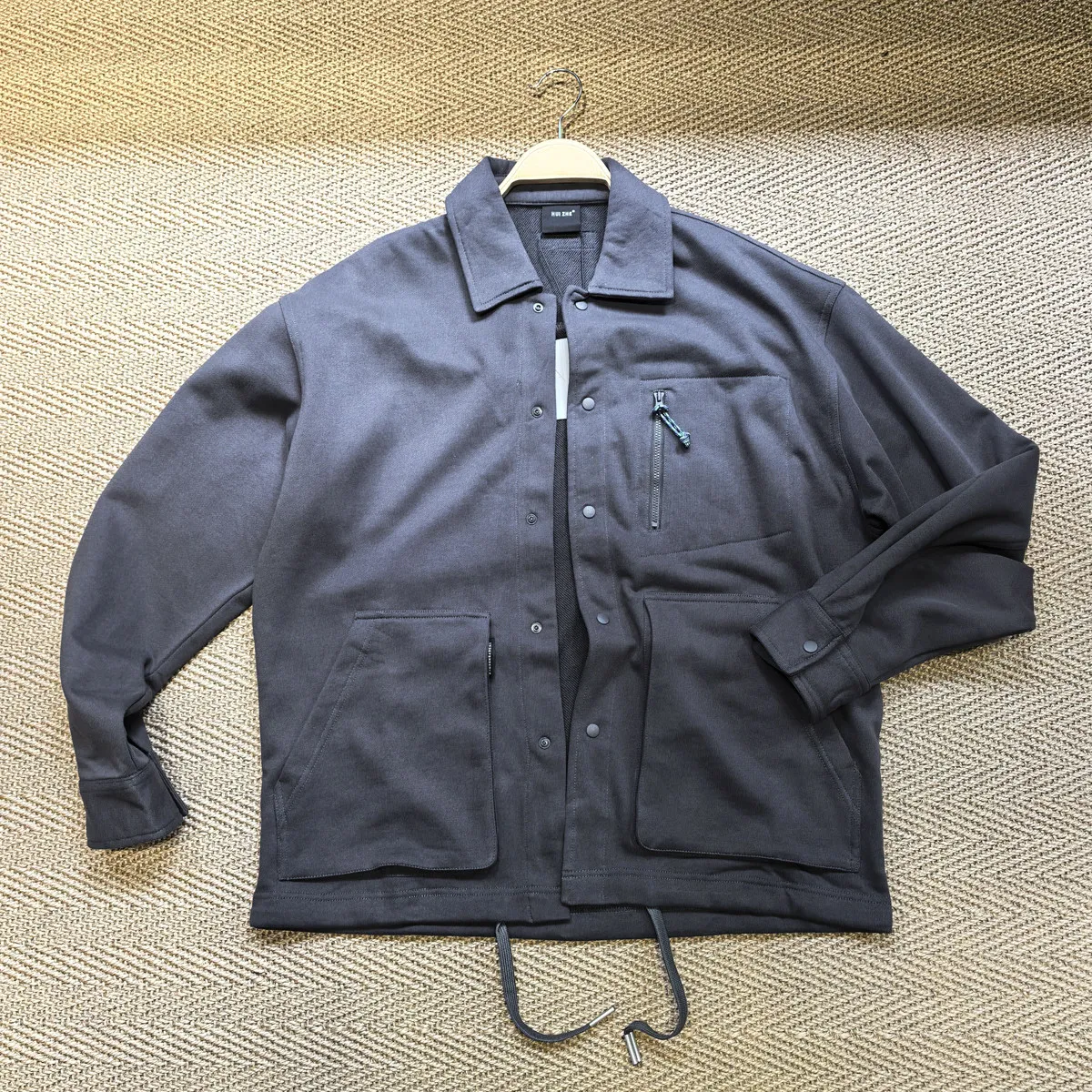 2026 New Heavy Jacket Baggy Coat Collar Pure Cotton Top Personality Men and Women Retro