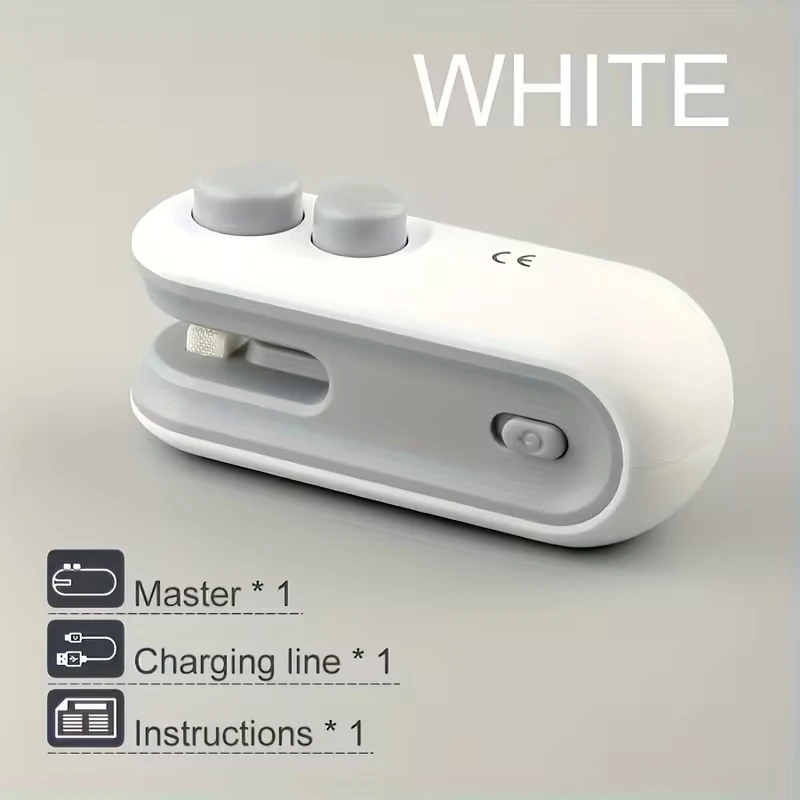 Mini Household Plastic Bag Sealer – Portable USB-Rechargeable Food Sealer with Magnetic Backing for Fridge Attachment