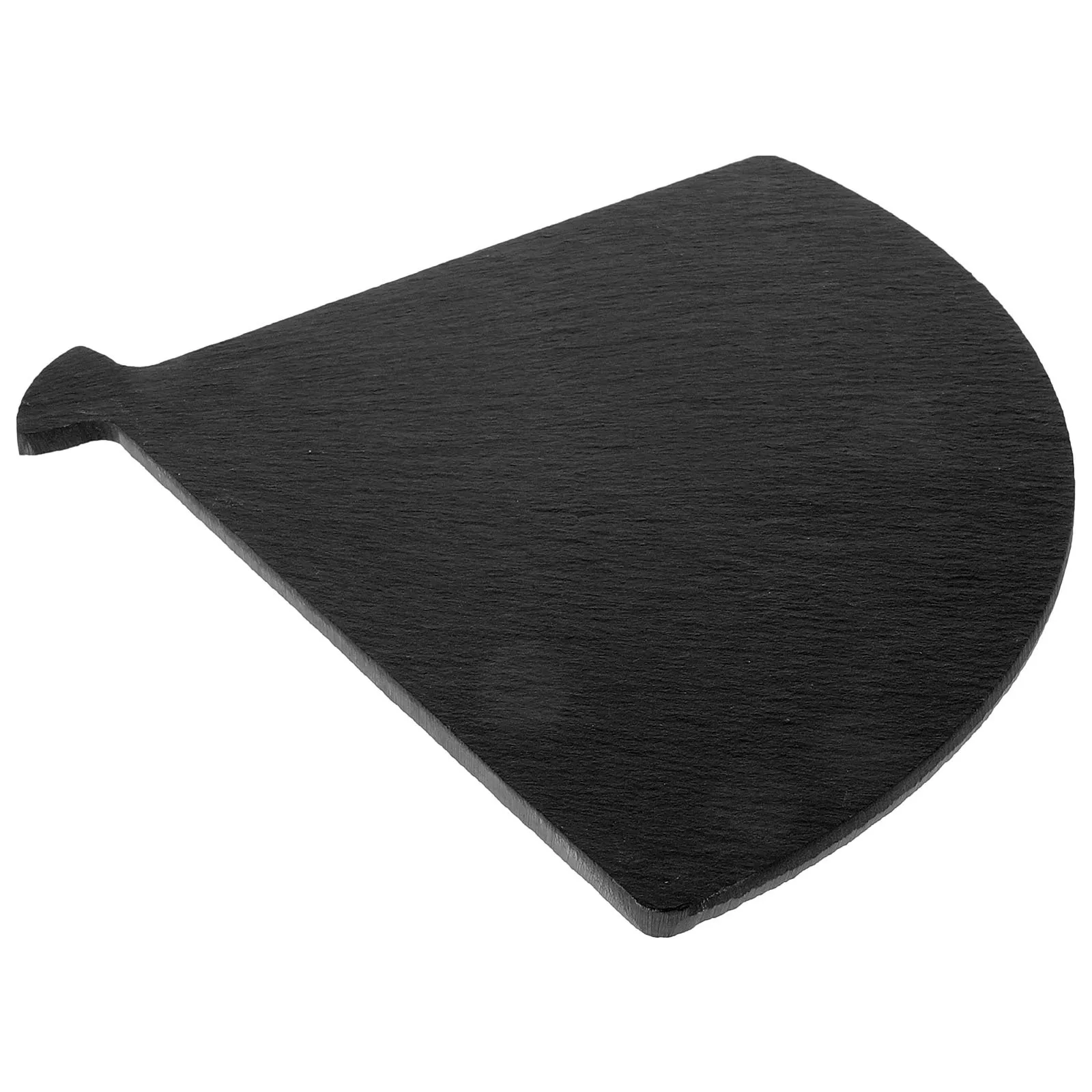

Natural Plate Fan Shaped Black Stone Steak Sushi Serving Dish Multi-Function Wear-Resistant Food Tray Stone Plate