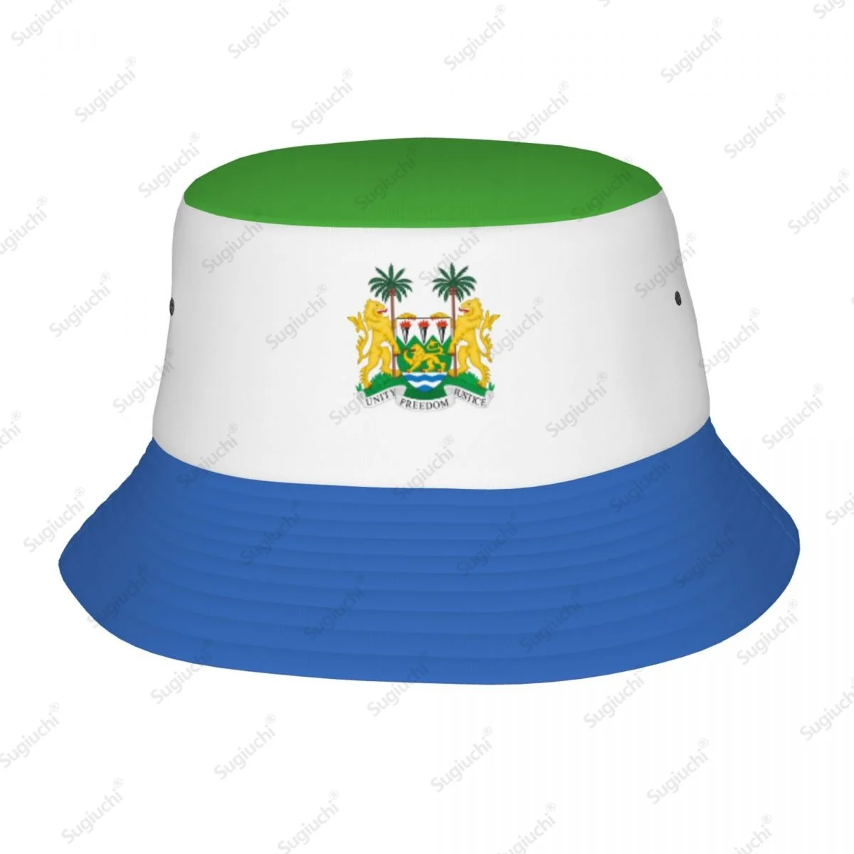 2025 SIERRA LEONE 3D Flag Men Women Bucket Hat Outdoor Sun Protection Cap Breathable Mesh For Fisherman Camping Hiking