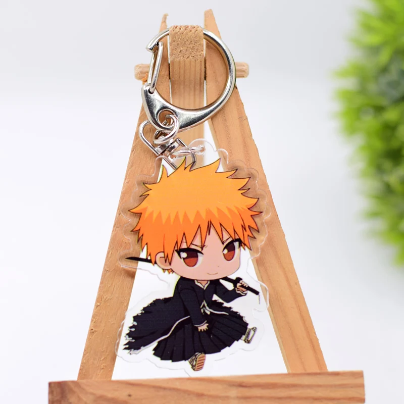 Bleach Anime Keychain 26 Styles Arcylic Cartoon Figures Keyrings Kawaii Accessories