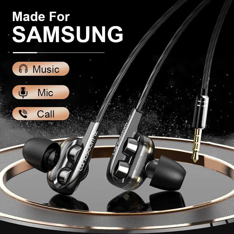 

3.5mm Wired Sport Headphones Earbuds with Bass Earphones Stereo with Mic volume control Music Earphones For Phones