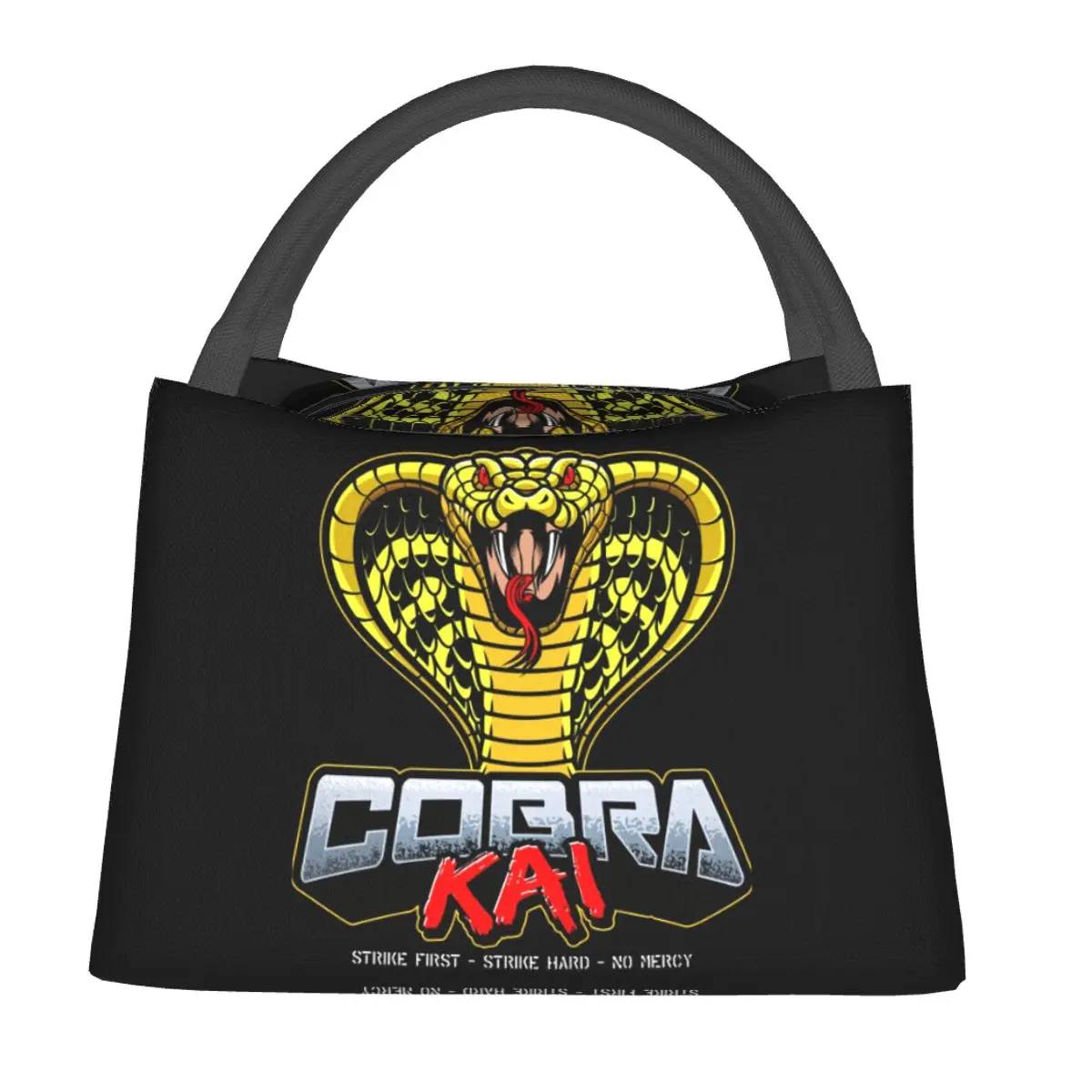 Cobra Kai Dojo Lunch Bags Insulated Bento Box Resuable Lunch Tote Picnic Bags Cooler Thermal Bag for Woman Children Travel