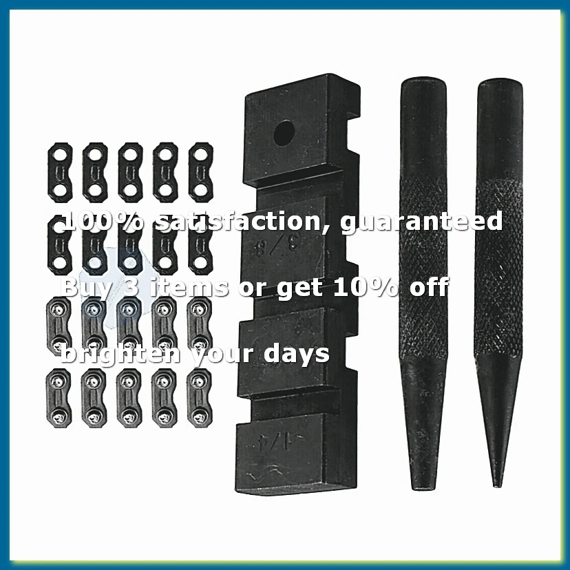Pocket Chainsaw Breaker Chain Saw Repairing Tool Set 3PCS with 10 Sets 0.325in Joiner Link Repair