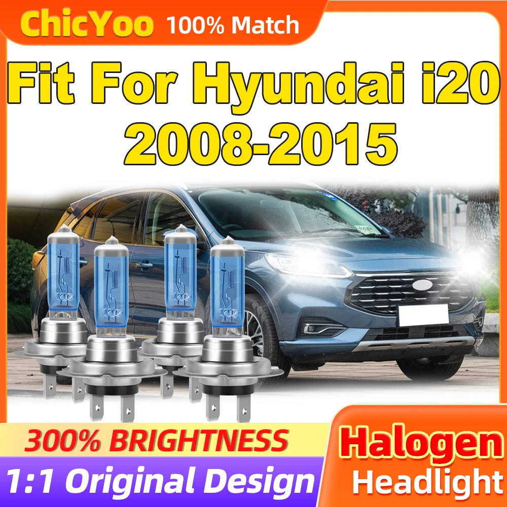 

Fit For Hyundai i20 2008-2012 2013 2014 2015 200W Halogen Lights 24000LM Canbus No Error Car Lamps 6000K 12V Auto Headlamps