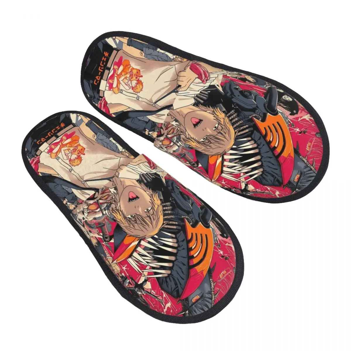 Motosierra hombre Reze casa zapatillas sala de estar Anime Manga suave espuma viscoelástica zapatillas antideslizantes