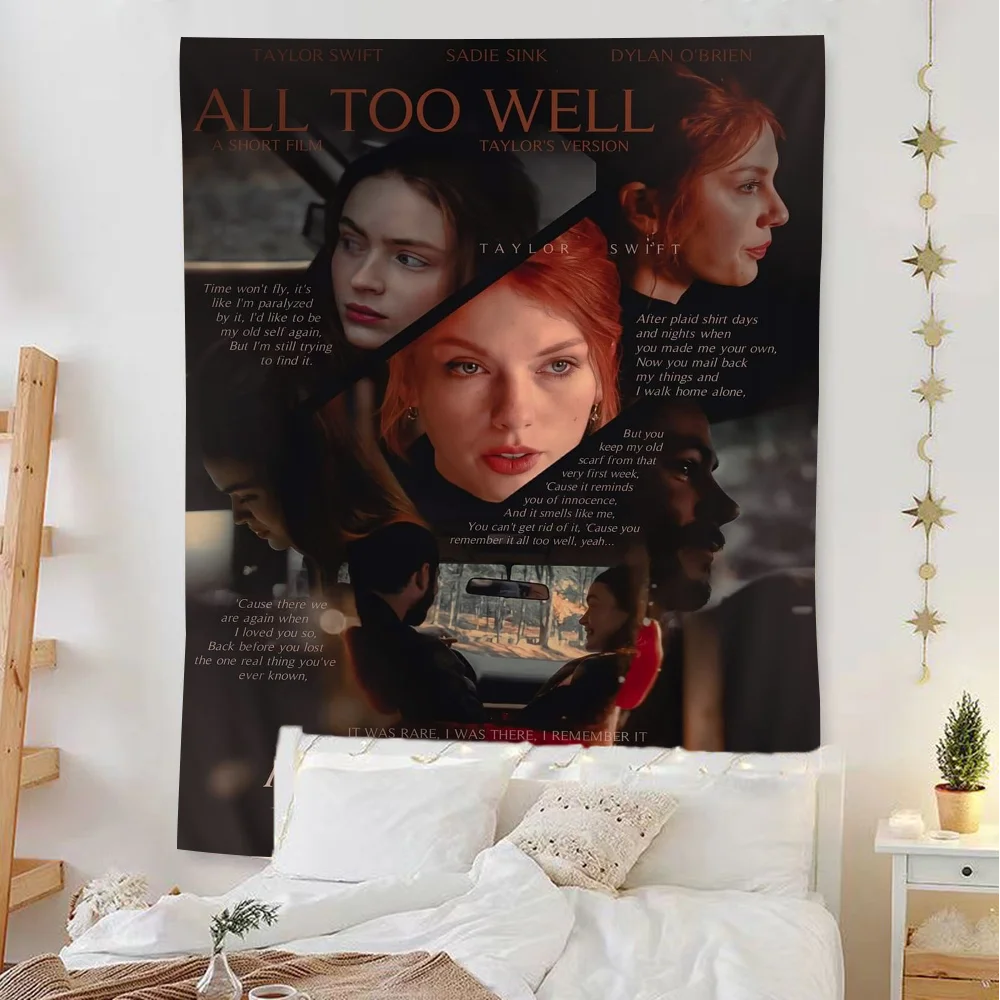 نسيج أنيمي معلق لديكور المنزل ، فيلم قصير ، جيد جدا ، كلمات ، التارو ، الهبي ، سجاد الحائط ، النوم ، الهبي