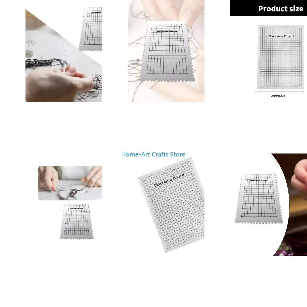 Y3NA Large Macrames Board Grids Board 39x29x5cm for Braiding Cording Bracelet Creating Macrames and Knotting Creation