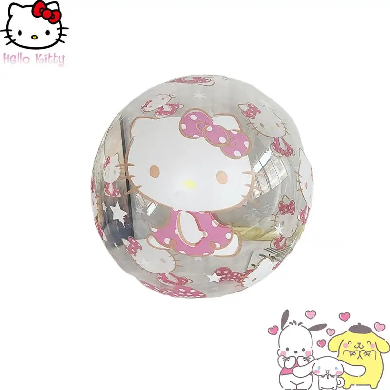 Hello Kitty Ballon Sanrio Anime Afdrukken Transparant 24 Inch Bobo Bal Kawaii Kind Verjaardagsfeestje Decoratie Set Schattige Foto