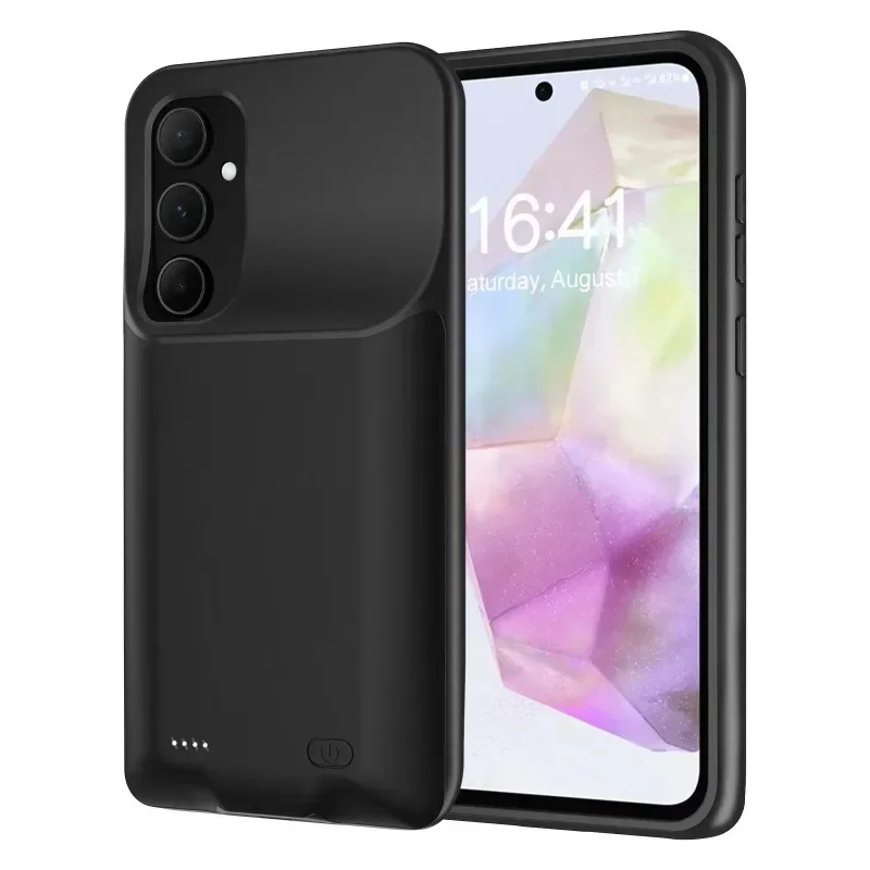 10000mAh Smart Battery Charger Case for Samsung Galaxy A55 External Power Bank Portable Phone Battery Pack A55 Charging Cover
