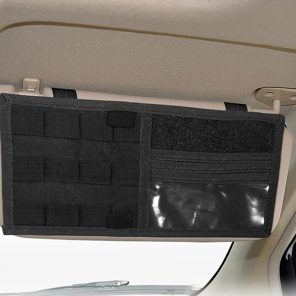 

2Pcs Visor Organizer Storage Bag Multifunctional Sunglasses Holder Cards Pen Car Accessories Reusable Organizer