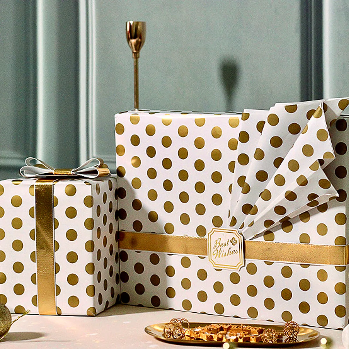 

4pcs Birthday Gift Wrapping Paper Premium Copper Plate Diy Craft Packaging For Christmas Wedding Graduation Gift Wrapping Paper