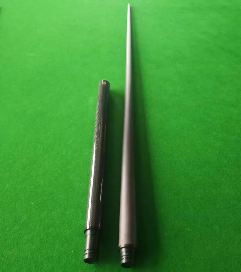 

3/4 Split Jointed Carbon Fiber Shaft + Carbon Fibre 3K Glossy Butt Snooker Billiard Pool Cue Tip OD 10.5MM 57Inch Radial Pin