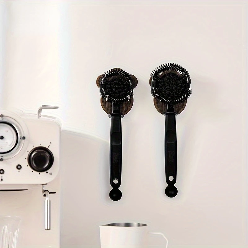 فرشاة تنظيف ماكينة القهوة قابلة للفصل - أداة ماكينة صنع الاسبريسو والنايلون لسهولة التنظيف - تناسب 51/58 مم (2.01 بوصة/2.28 بوصة)