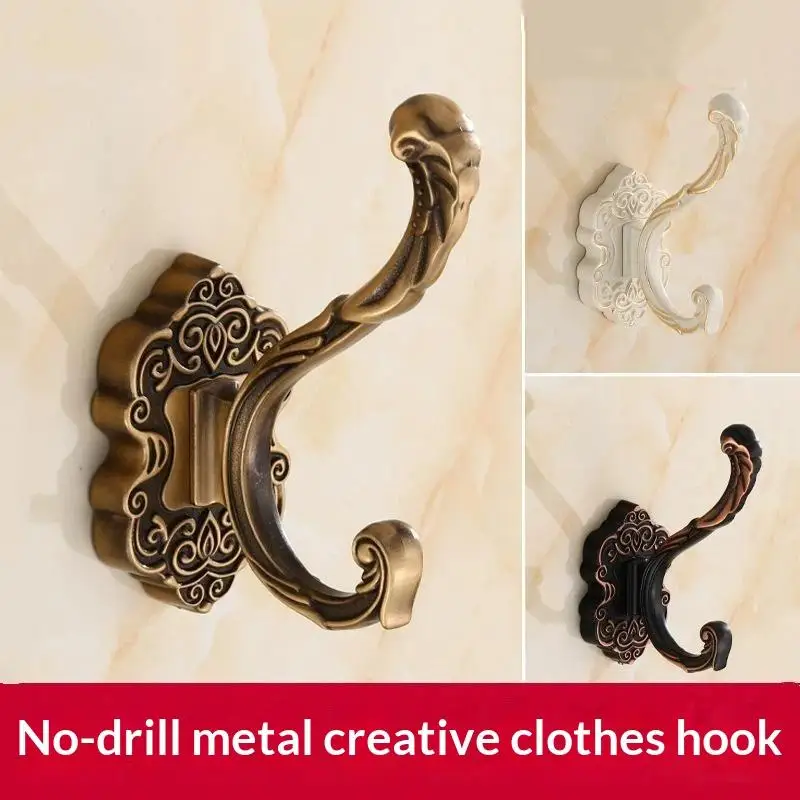 Antik-Bronze-Farbene Metall-Wandhaken, Kleiderhalter, Handtuchhalter, Mantelhalter für Dekorative Badezimmer-Accessoires – Detail 1