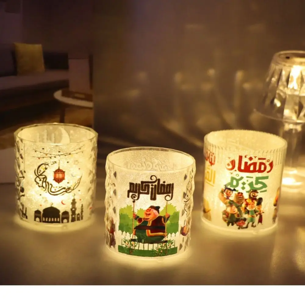 

2025 Plastic LED Lantern Wind Lights 5 Colors Retro Style Eid Mubarak Lamp Festive Ramadan Decoration