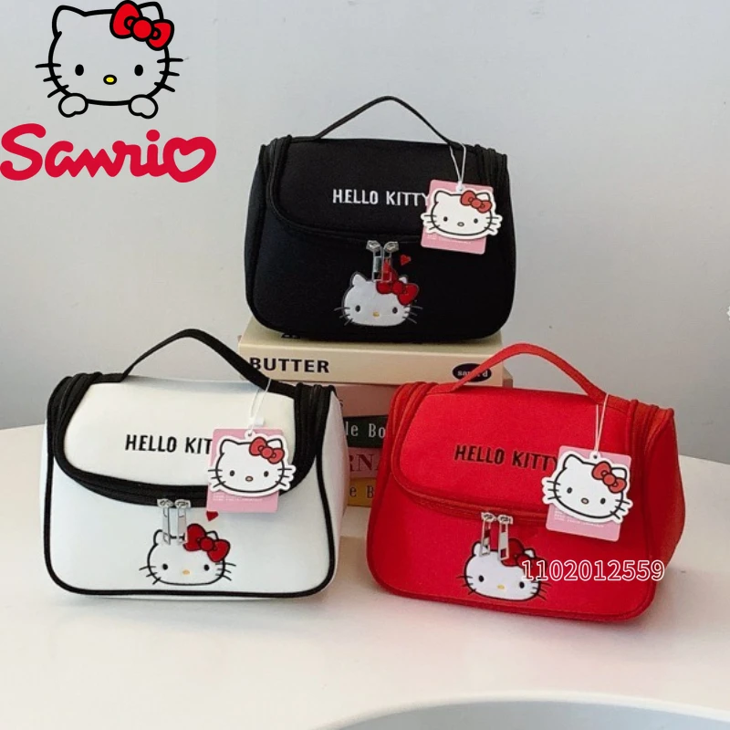 

Hello Kitty New Fashion Cosmetic Bag Luxury Brand Cartoon Portable Cosmetic Bag Large Capacity Travel Storage Toiletries Bag