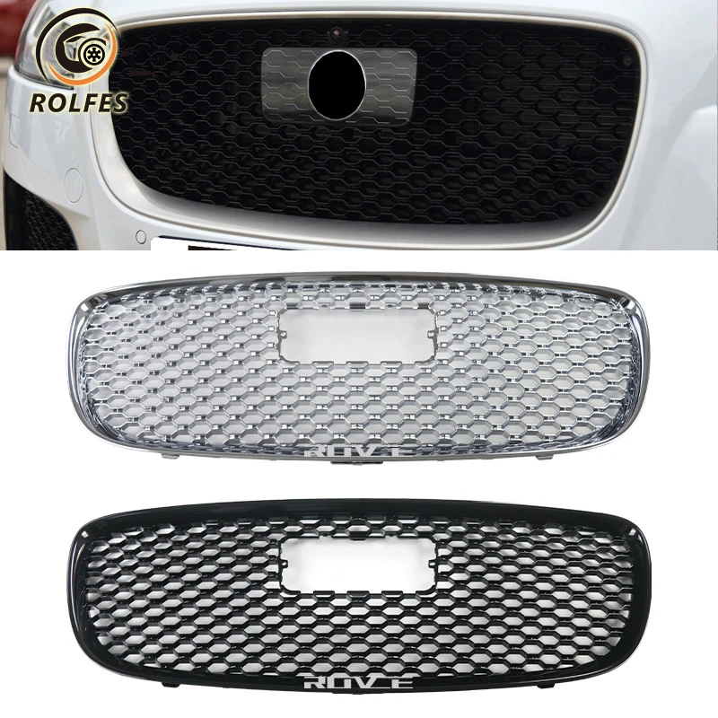 

ROLFES Upper Radiator Exterior Racing Grill Front Bumper Mesh Grille For Jaguar XF 2016-2019 T2H3983 T2H3979 Car Accessories