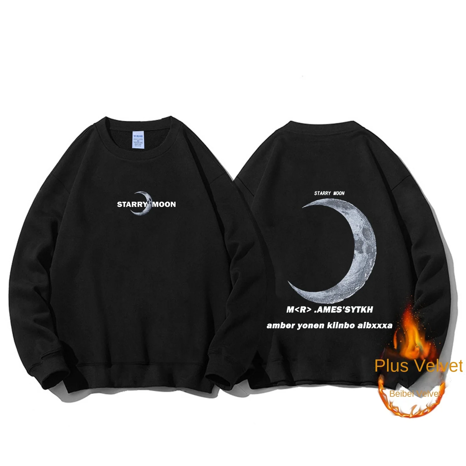 

Sweatshirt Male Y2k Clothes Heavyweight 350g Cotton Crewneck Pullover Mens Fall Winter New Streetwear Loose Long Sleeve Top