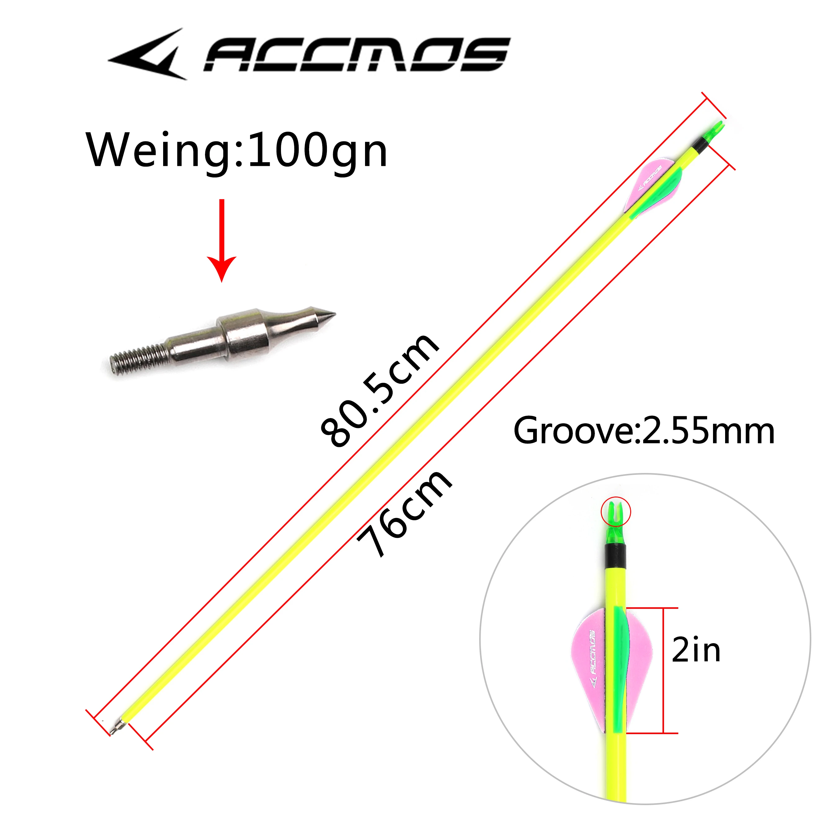 6/12/18/24pc Spine 500 Mixed Carbon Arrow with Yellow and White Color for Recurve Compound Bows Archery Hunting