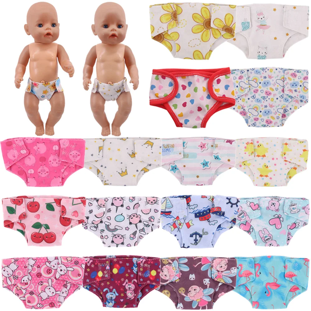 Cute Animal Fruit Print Pop Underpants For 18Inch American&43Cm Reborn Baby Doll Clothes Accessories Our Generation Girl's Toys