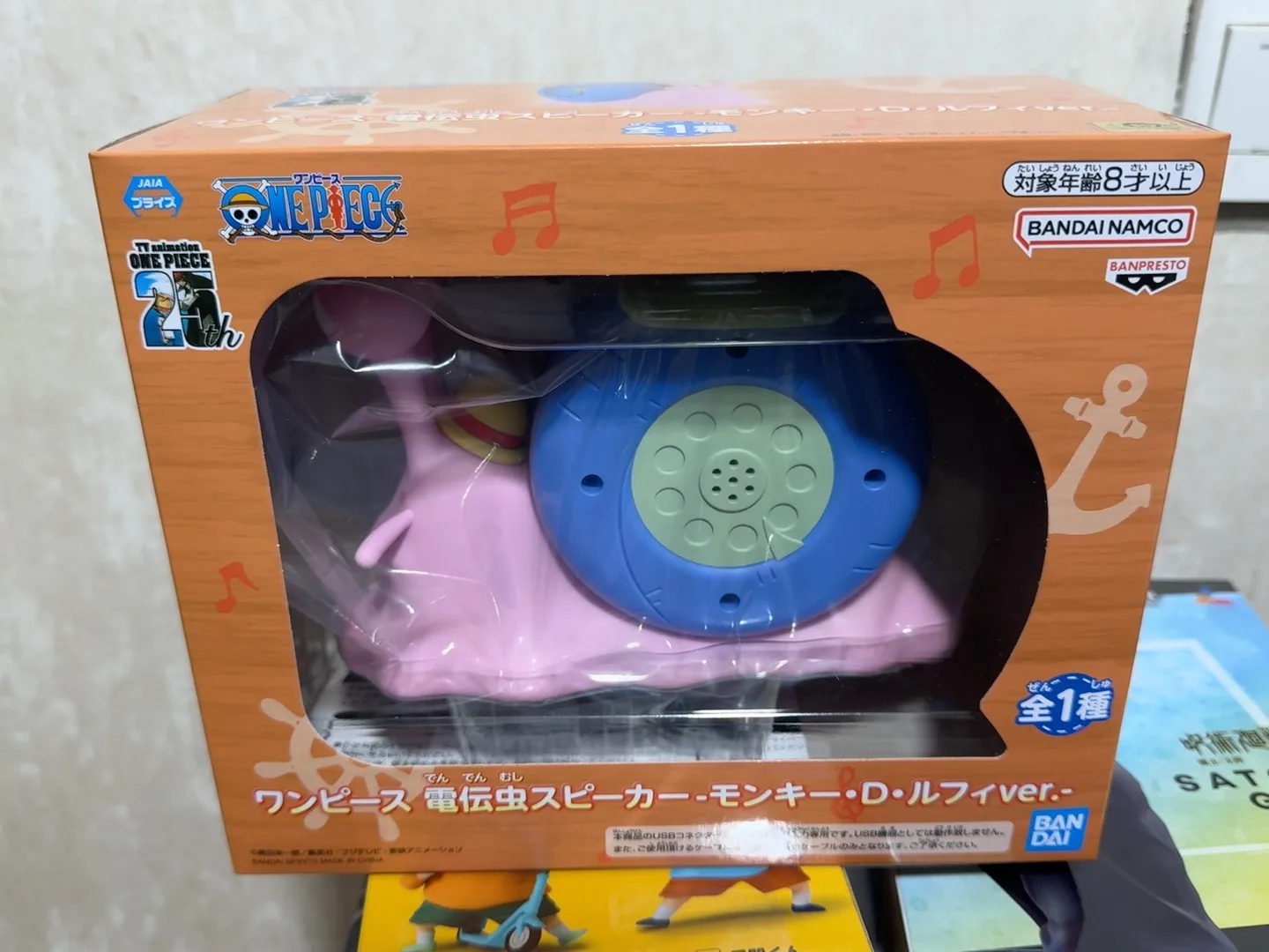 100% الأصلي بانداي الأرواح بان بريستو قطعة واحدة Dendenmushi المتكلم لوفي زورو جيمبي لعبة نموذج لجسم