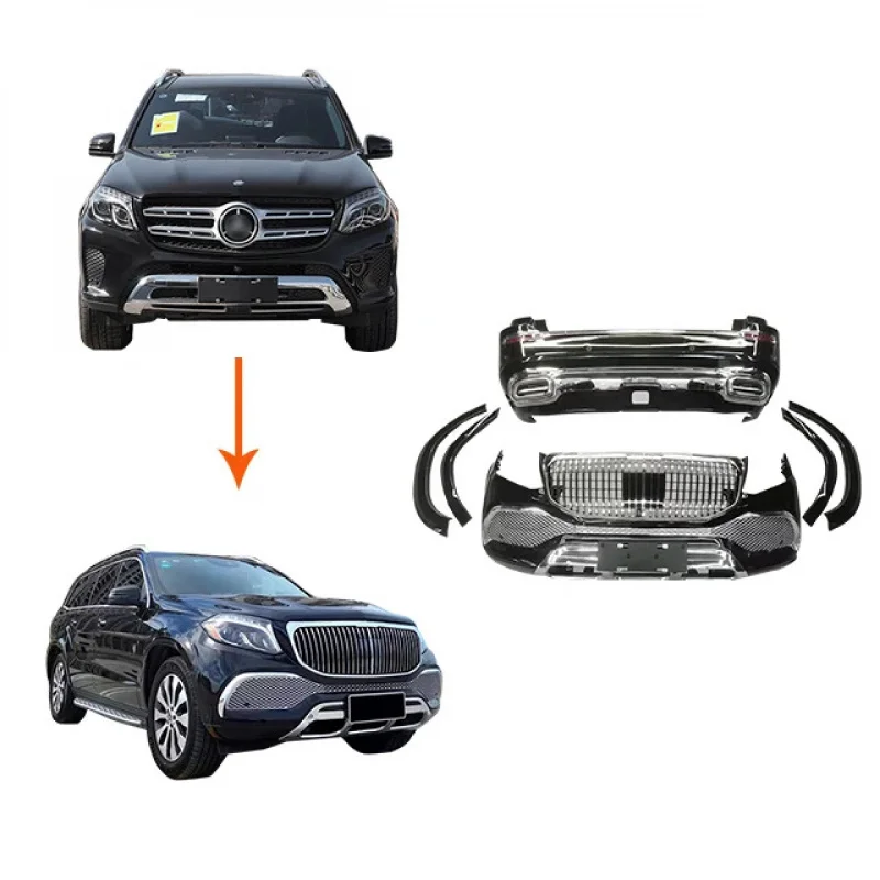 

Suitable for z GLS 16-19 W166 Simple Upgrade Body Kit Front and Rear Bumper Grille Modification