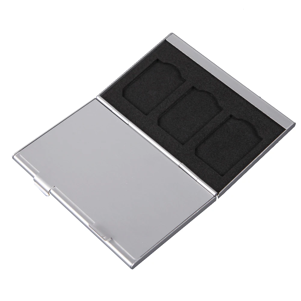 

Memory Card Protecter Box Portable Memory Card Storage Box Organizer Aluminum Accessories for SD/SDHC/MMC Cards