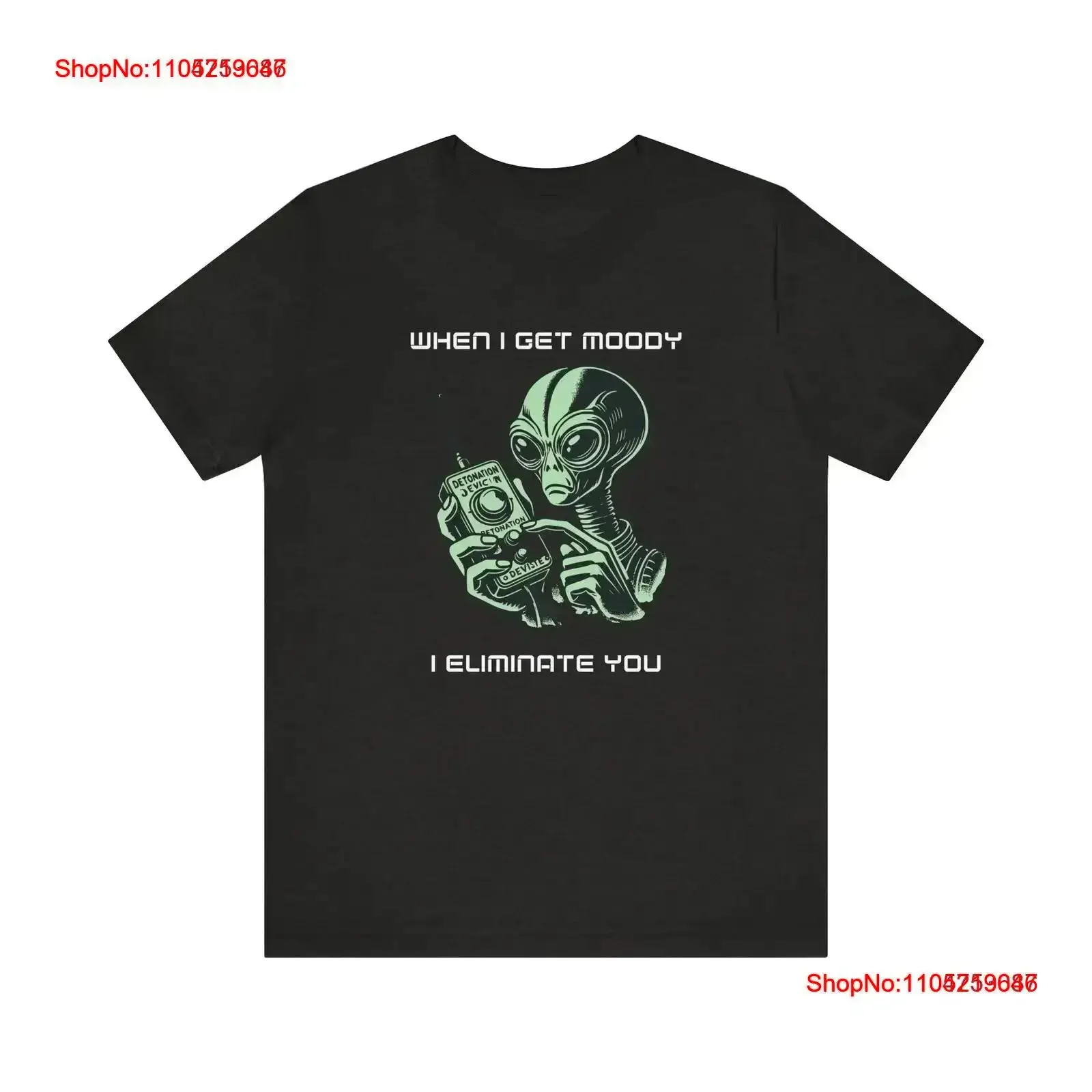 تي شيرت فكاهة كائن فضائي مضحك يعمل على إيقاف الاتجاه عندما أحصل على قميص Moody Vintage ذات رسومات مغسولة ناعمة وأنيقة للارتداء اليومي #1