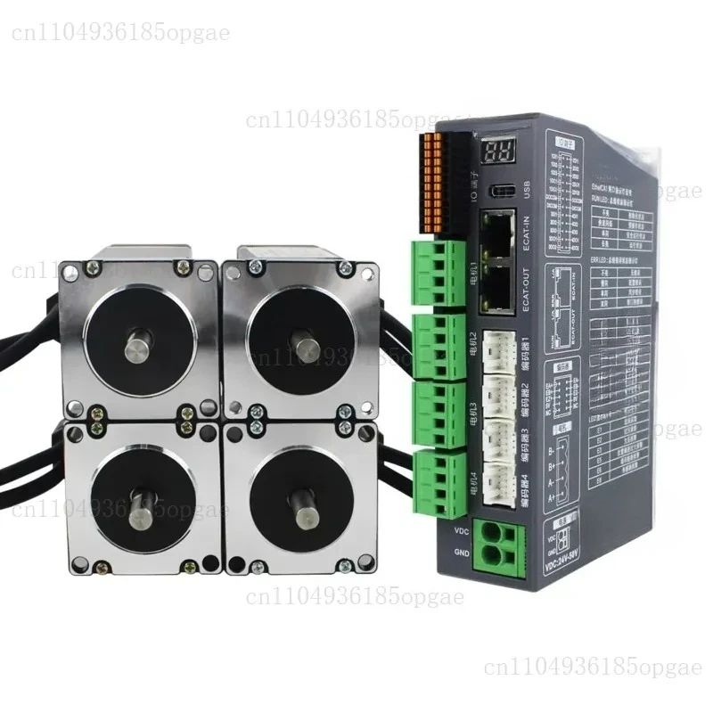 DC24V~ 50V3/4A 1000PPR 1/1.5/2/2.2/3/3.5 N.m 4-axis stepper motor controller kit 2-phase Nema23 closed-loop stepper motor