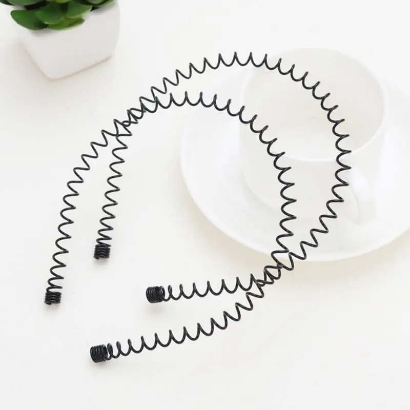 Elegant Black Metal Hair Band - Invisible Tiara - alternate angle