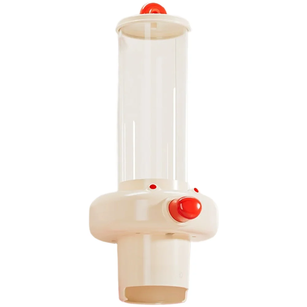 Plastic Disposable Paper Cup Holder Punch Wall Mounted Automatic Cup Dispenser Space Saving Dustproof Visible Cup Extractor
