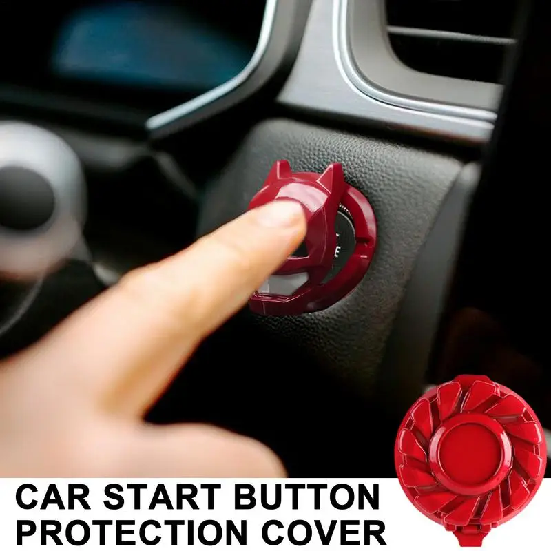 Engine Start Button Cover Start Engine Cover Alloy Ignition Cover Protective Luxurious Engine Start Stop Button Cover Car