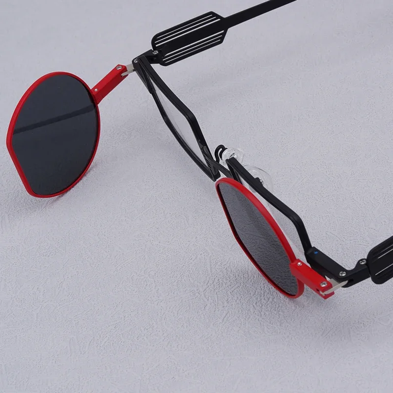 Niche Personalized Pure Titanium Men's Sunglasses Side Clamshell Square Shaped Women Outdoor UV400 Unique Sunglasses