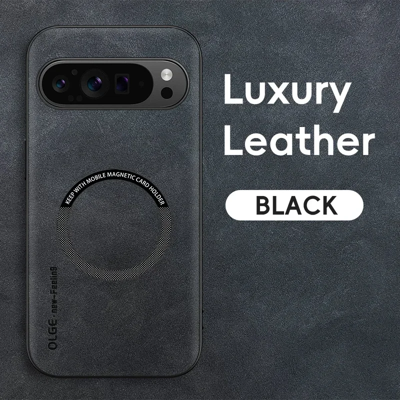 Magnetic Retro Leather Soft Case For Google Pixel 9 Pro XL Pixel9 Pro XL 5G Wireless Charging Phone Case Cover