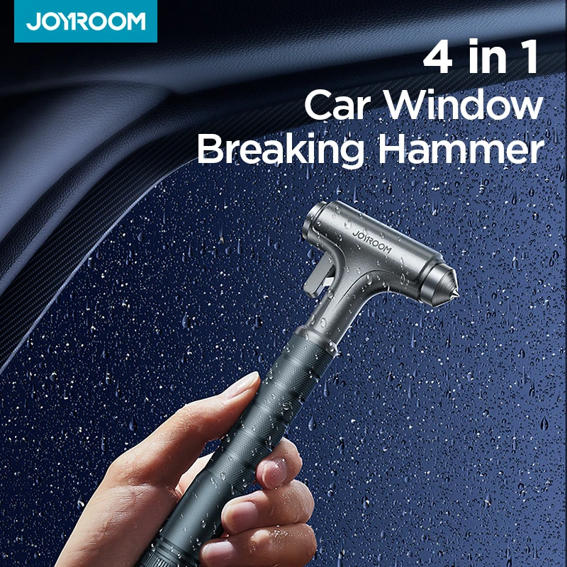 

Joyroom Car Window Breaking Hammer Multi-Functional Seat Belt Cutter Car Safety Hammer Portable Car Emergency Rescue Escape Tool