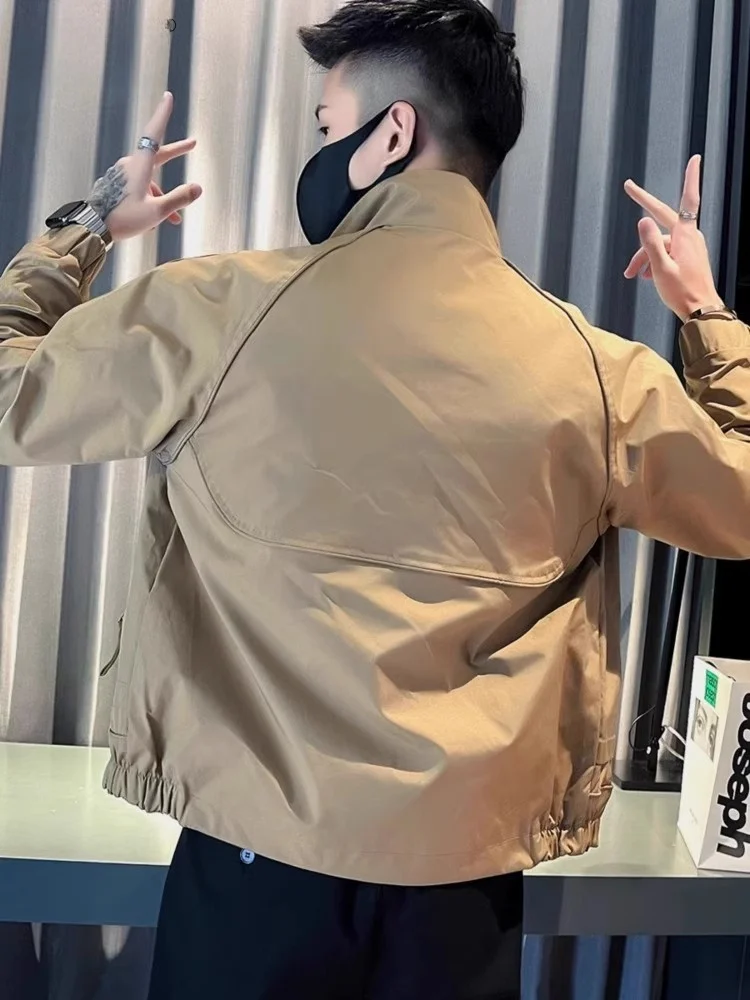 

High-End Men's Flight Jaet Casual Workwear Stand Collar Spring Autumn Winter Faionable Brand Stand Fit Zipper Decorated